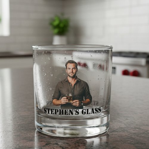 Personalized Photo Gift  Whiskey Glass