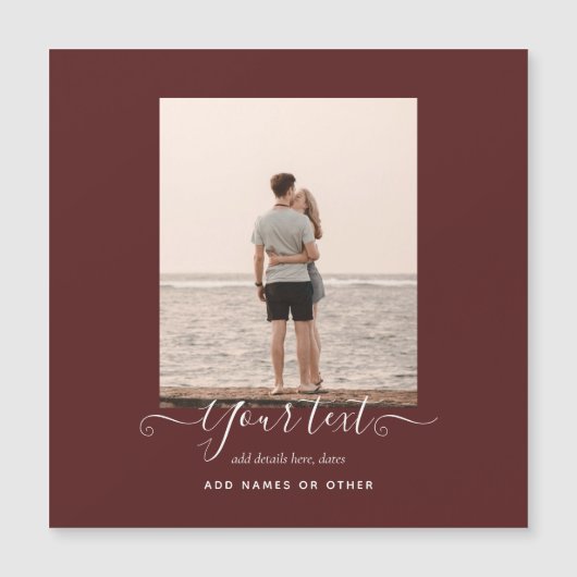 Personalized PHOTO Gifts Burgundy Theme (Front)