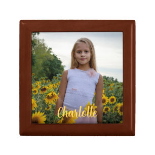 Personalized Photo Girl's Jewelry Box