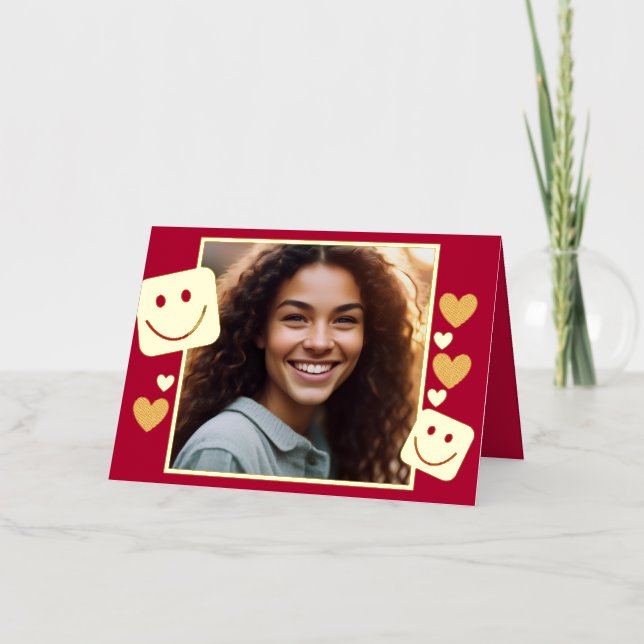 Personalized Photo Gold Foil Card (Front)