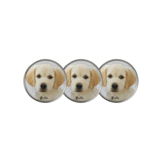 Personalized Photo Golf Ball Marker | Dog Cat Pic (3 Up)