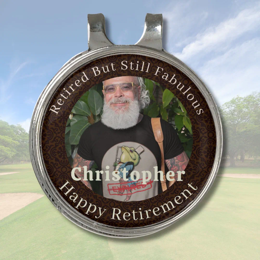 Personalized Photo Golf Retirement Gifts for Dad Golf Hat Clip (Personalized Photo Golf Retirement Gifts for Dad)