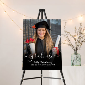 personalized photo grad party sign 