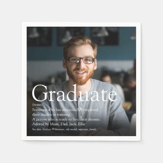 Personalized Photo Graduate Definition Napkins | Zazzle.com