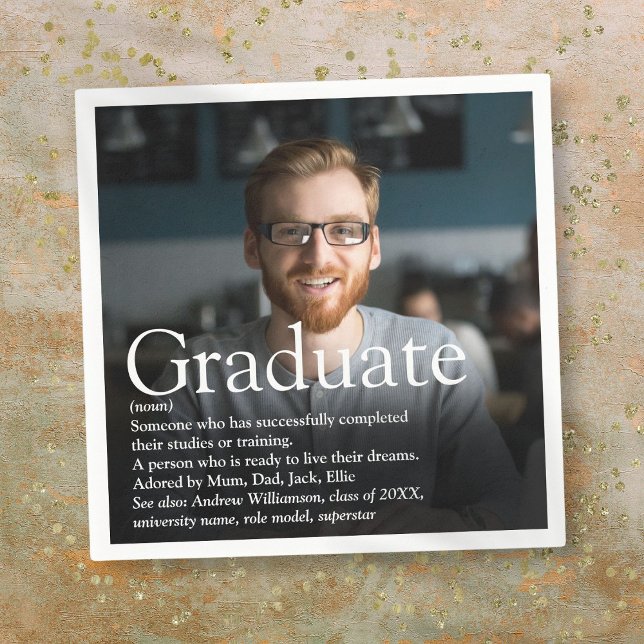 Personalized Photo Graduate Definition Napkins (Personalized Photo Graduate Definition Napkins)