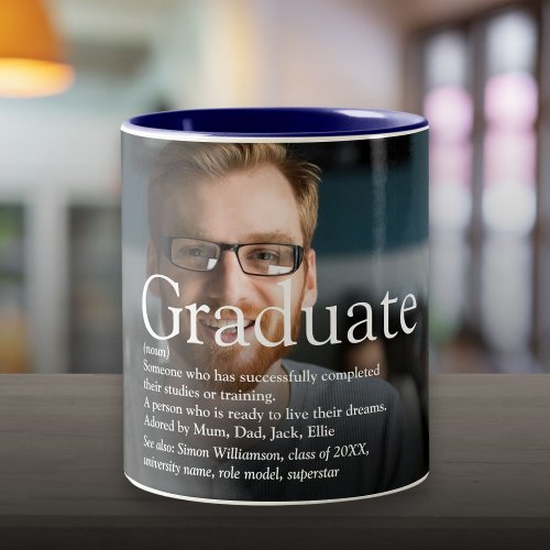 Personalized Photo Graduate Definition Two_Tone Coffee Mug