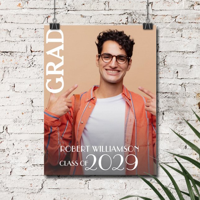 Personalized Photo Graduate  Poster (Personalized Photo Graduate Poster, INSTANT DOWNLOAD and/or PRINTED)