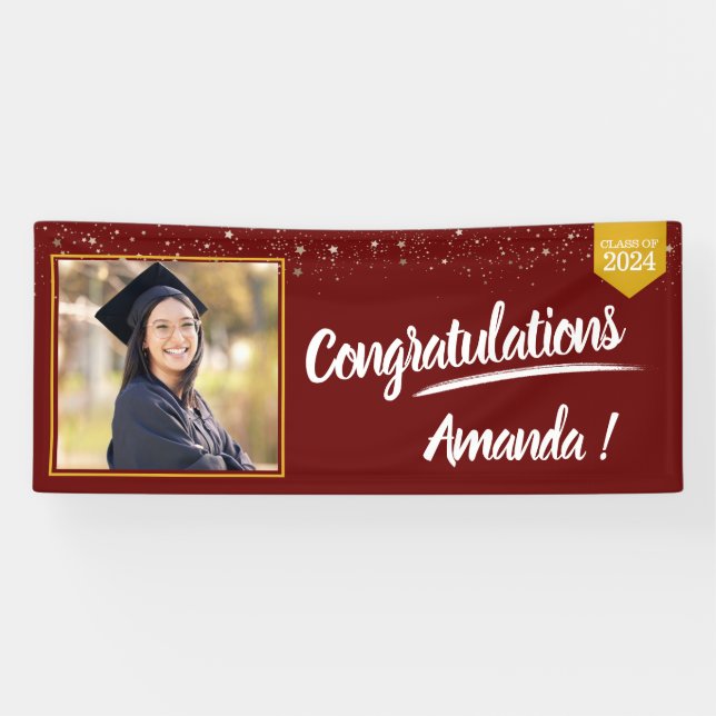 Personalized Photo Graduation Banner (Horizontal)