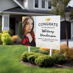 Personalized Photo Graduation Congratulations Sign