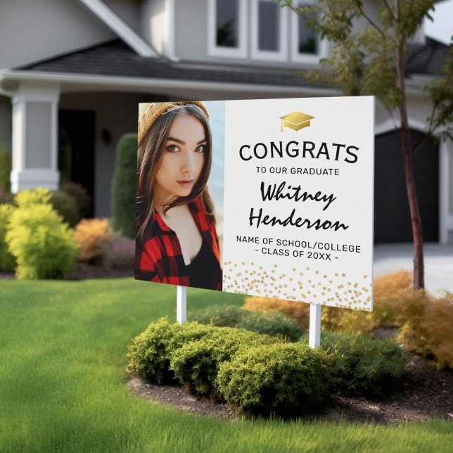 Personalized Photo Graduation Congratulations Sign (Creator Uploaded)
