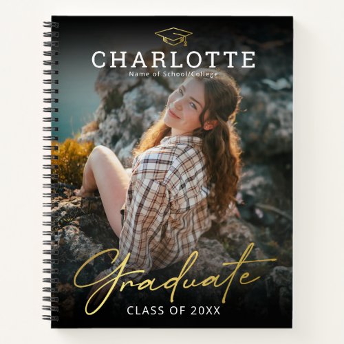 Personalized Photo Graduation Guest Notebook