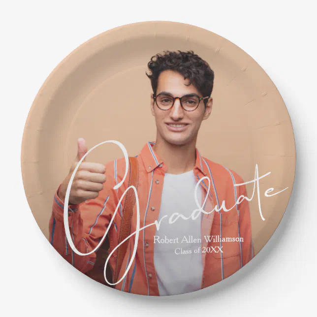Personalized Photo Graduation Paper Plates Zazzle