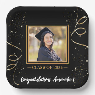 Personalized Photo Graduation Paper Plates