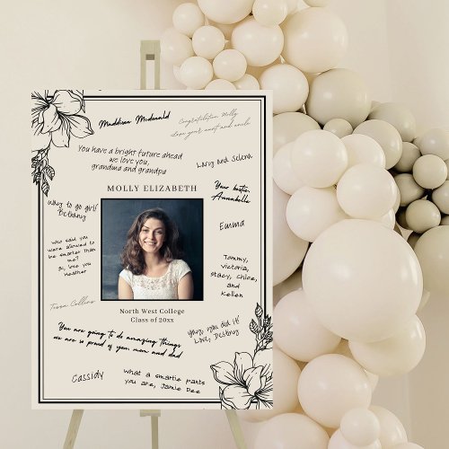 Personalized Photo Graduation Party Signature Foam Board