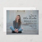 Personalized Photo Graduation Save the Date Announcement Postcard (Front/Back)