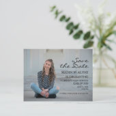 Personalized Photo Graduation Save the Date Announcement Postcard (Standing Front)