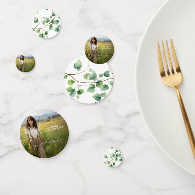 Personalized Photo Graduation Table  Confetti (Group)