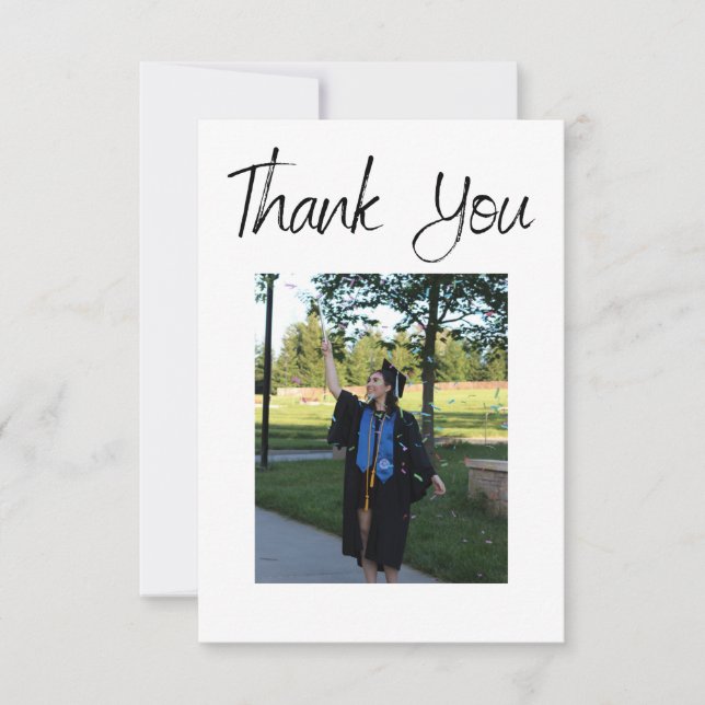 Personalized Photo Graduation Thank you Card (Front)