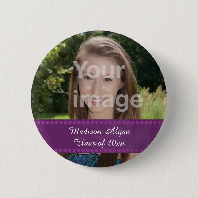 Personalized Photo Graduation Year Button (Front)