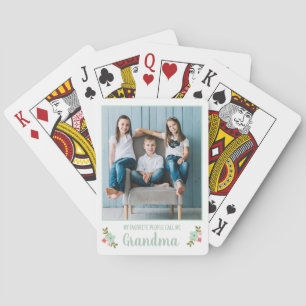 Personalized Photo Grandma Poker Cards