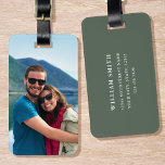 Personalized Photo Green Luggage Tag at Zazzle