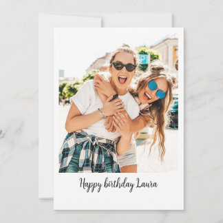 Personalized Photo Greeting Anniversary Birthday Holiday Card