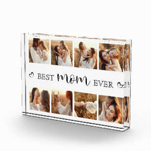 Personalized Photo Grid Collage   Cute Keepsake Block
