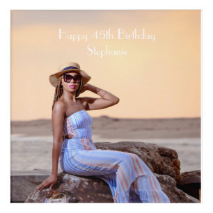 Personalized Photo Happy Birthday Acrylic Print