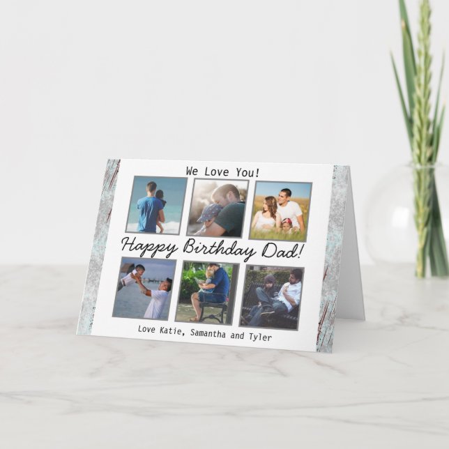 Personalized Photo Happy Birthday Dad Card (Front)