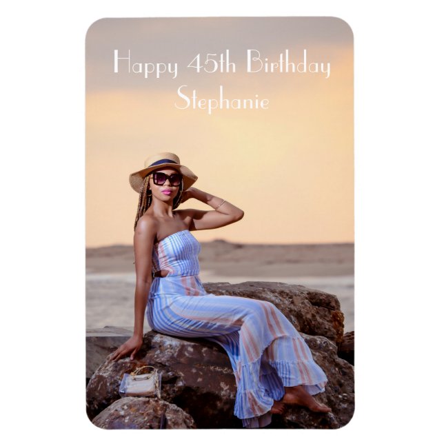 Personalized Photo Happy Birthday  Magnet (Vertical)