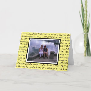 Personalized Photo Happy Birthday to my Daughter Card