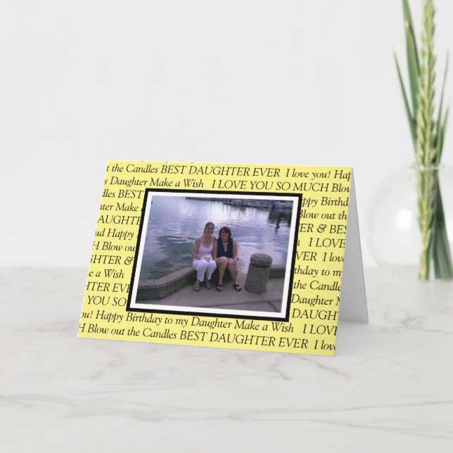 Personalized Photo Happy Birthday to my Daughter Card (Front)