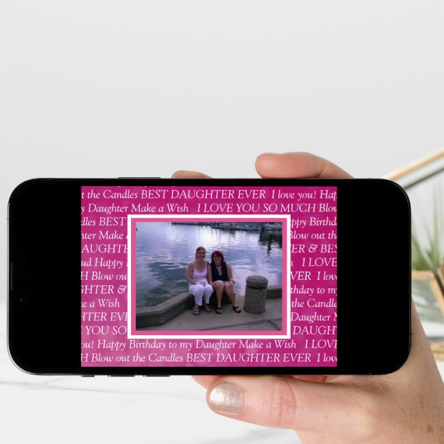 Personalized Photo Happy Birthday to my Daughter Card (Front Digital)