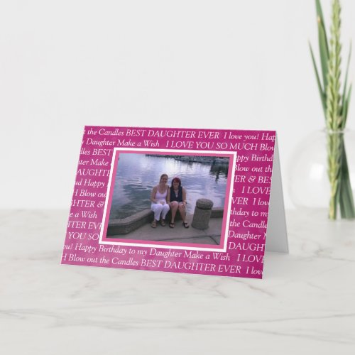 Personalized Photo Happy Birthday to my Daughter