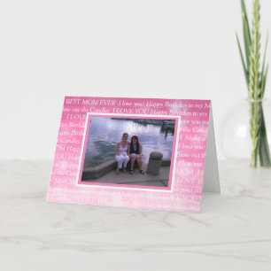 Personalized Photo Happy Birthday to my Mom Card