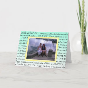 Personalized Photo Happy Birthday to my Mom Card