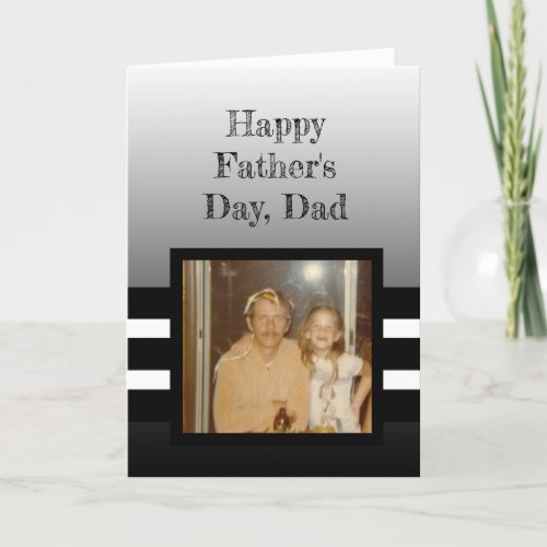 Personalized  Photo Happy Fathers Day Card