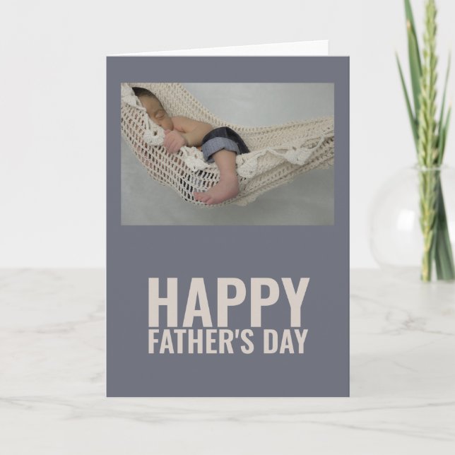Personalized Photo Happy Fathers Day Card (Front)