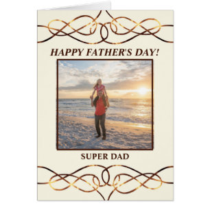 Personalized Photo Happy Father's Day Super Dad Cards