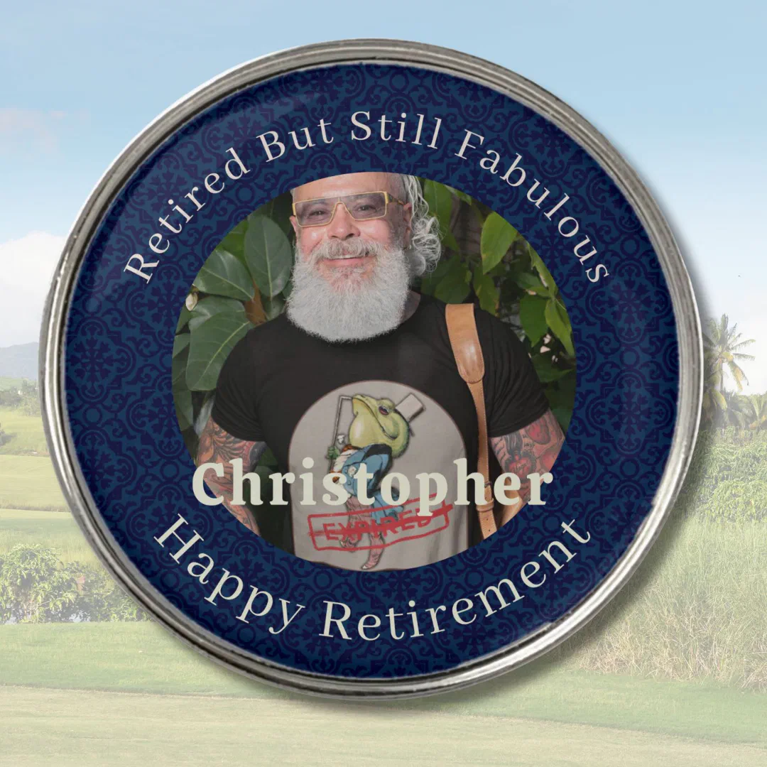 Personalized Photo Happy Retirement Gifts for Dad Divot Tool (Personalized Photo Happy Retirement Gifts for Dad)