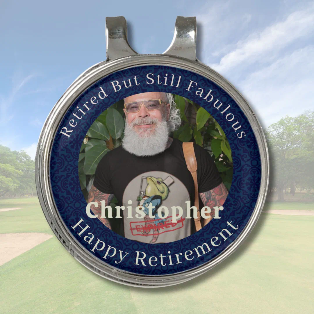 Personalized Photo Happy Retirement Gifts for Dad Golf Hat Clip (Personalized Photo Happy Retirement Gifts for Dad)