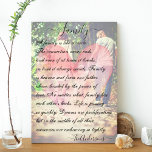 Personalized photo heart and poem canvas print<br><div class="desc">Custom poem,  heart and image</div>