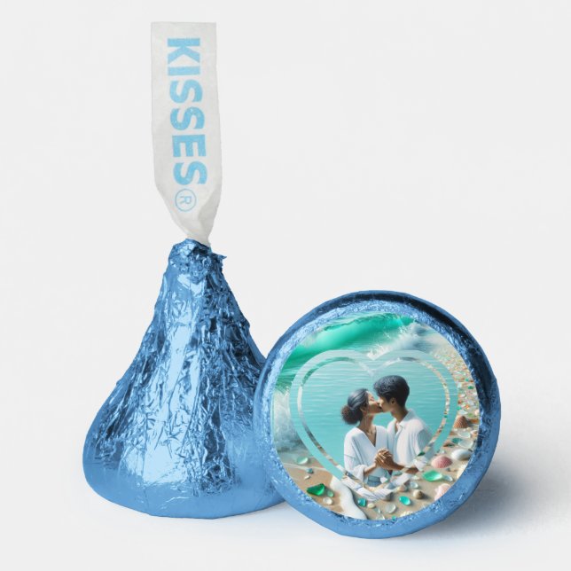 Personalized Photo Heart Beachy  Hershey®'s Kisses® (Front)