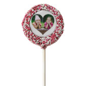 Personalized | Photo Heart Chocolate Dipped Oreo Pop (Zoomed)