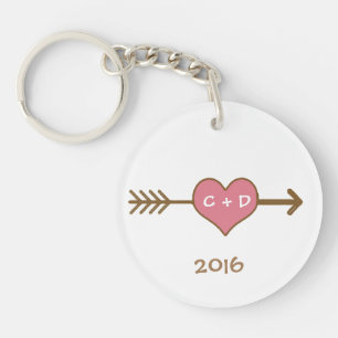 Personalized Photo Heart Keychains Template