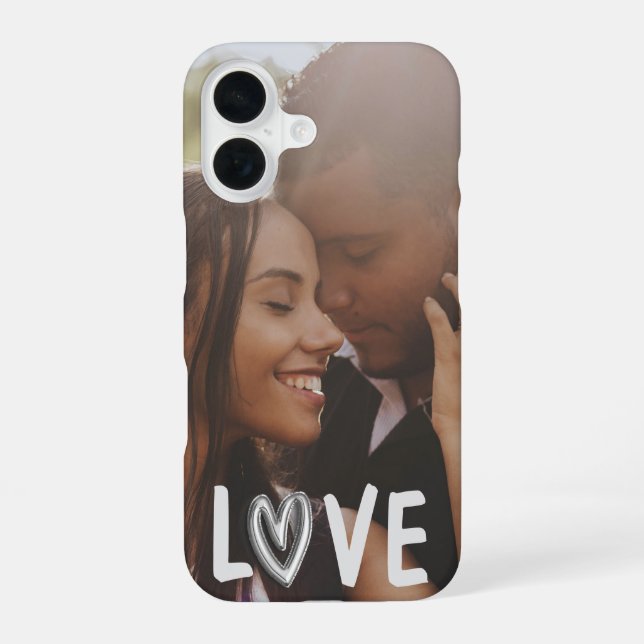 Personalized Photo Heart LOVE  iPhone Case (Back)