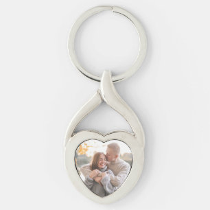 Personalized Photo Heart Shape Keychain