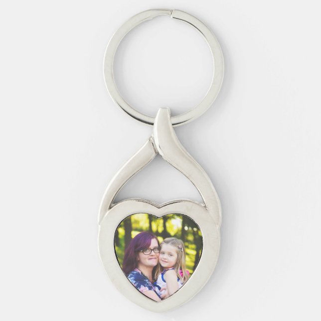 Personalized Photo Heart Shaped Keychain (Front)