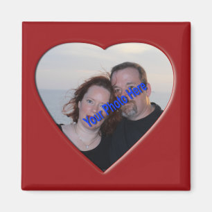Personalized Photo Heart Shaped Magnet