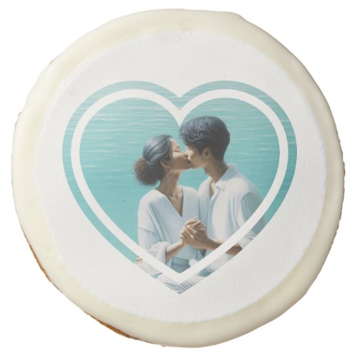 Personalized Photo Heart  Sugar Cookie